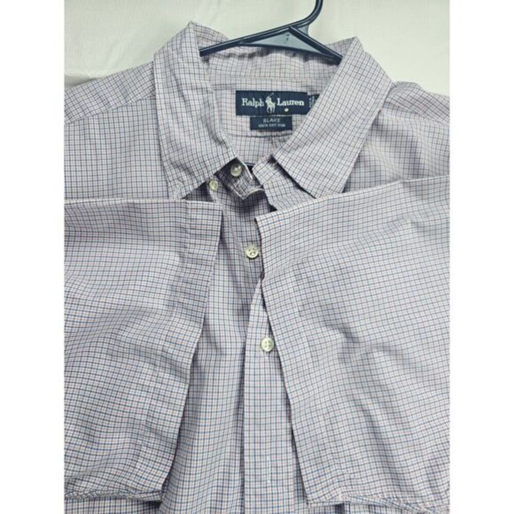 Ralph‎ Lauren Blake Mens Shirt Size XXL Plaid Button Down Short Sleeve